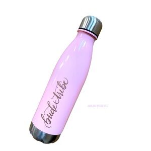 Bride Tribe Water Bottle Color Pink